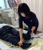 透析中の運動療法の様子